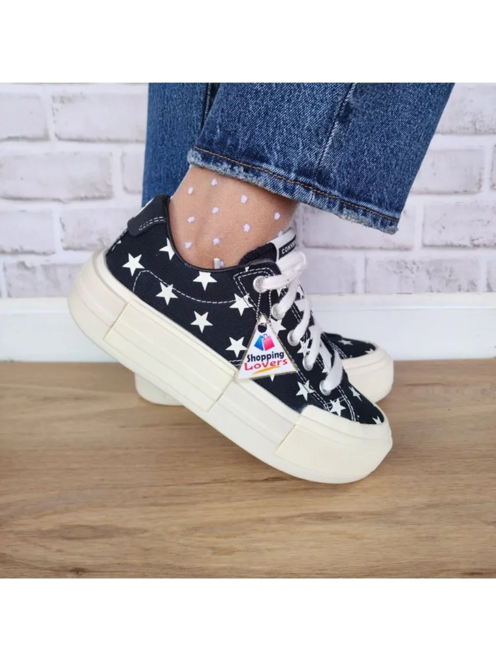 ⭐Converse Chuck Taylor Cruise Stars Platform 10 Womens Shoes Black Beige A15497C
